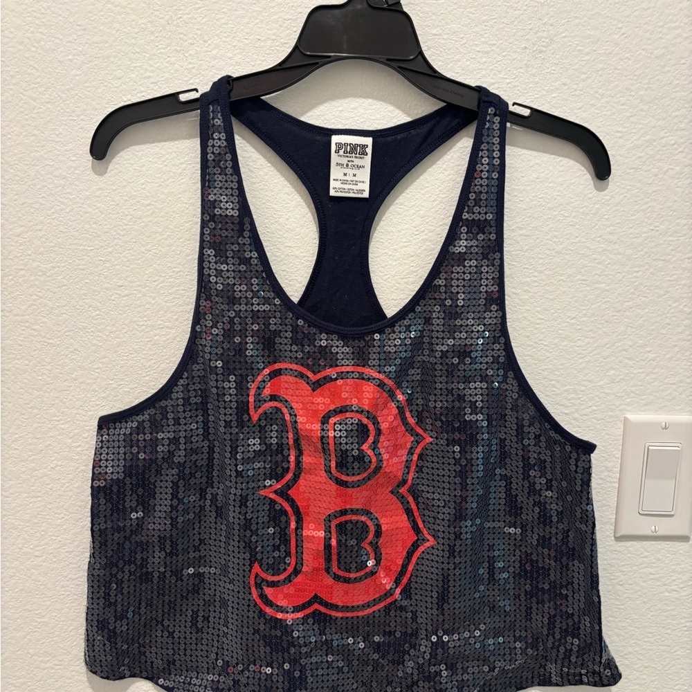 PINK Victoria's Secret Boston Navy Tank Top Size Medium